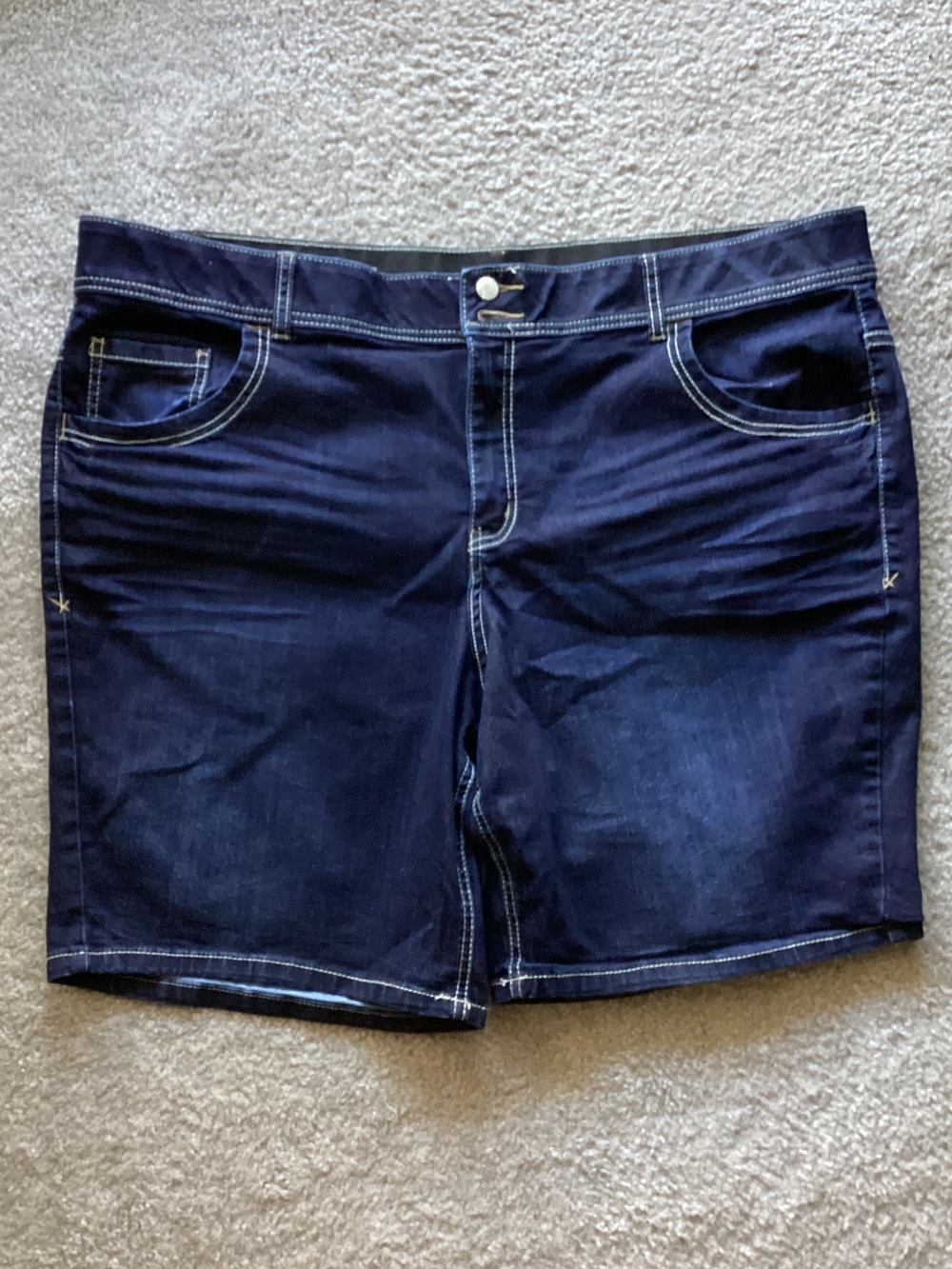 Lane Bryant Dark Indigo Stretch Denim Shorts